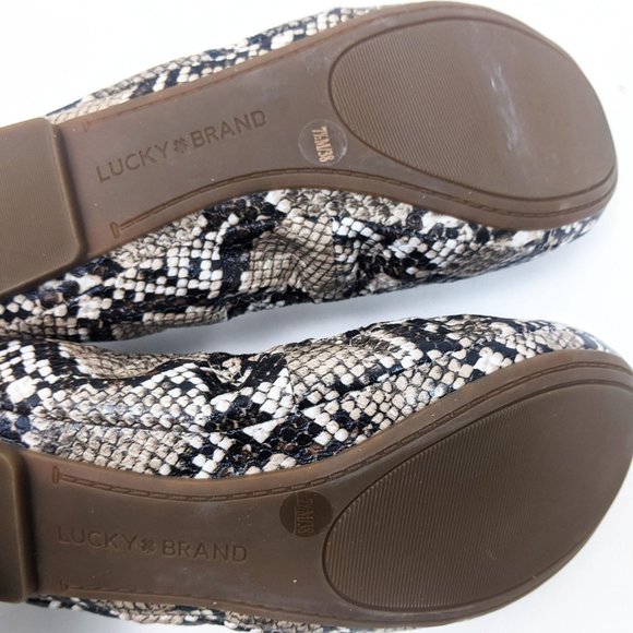 Lucky Brand Erin Snakeskin Ballet Flats 7.5 - Picture 7 of 8